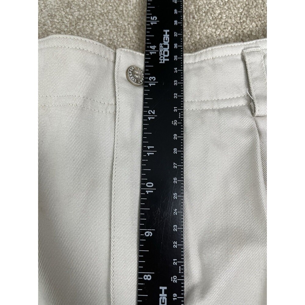 NOS 90s Liz Claiborne Lizsport Womens 12 Khaki Pleated High Rise Tapered Pants - Picture 9 of 15